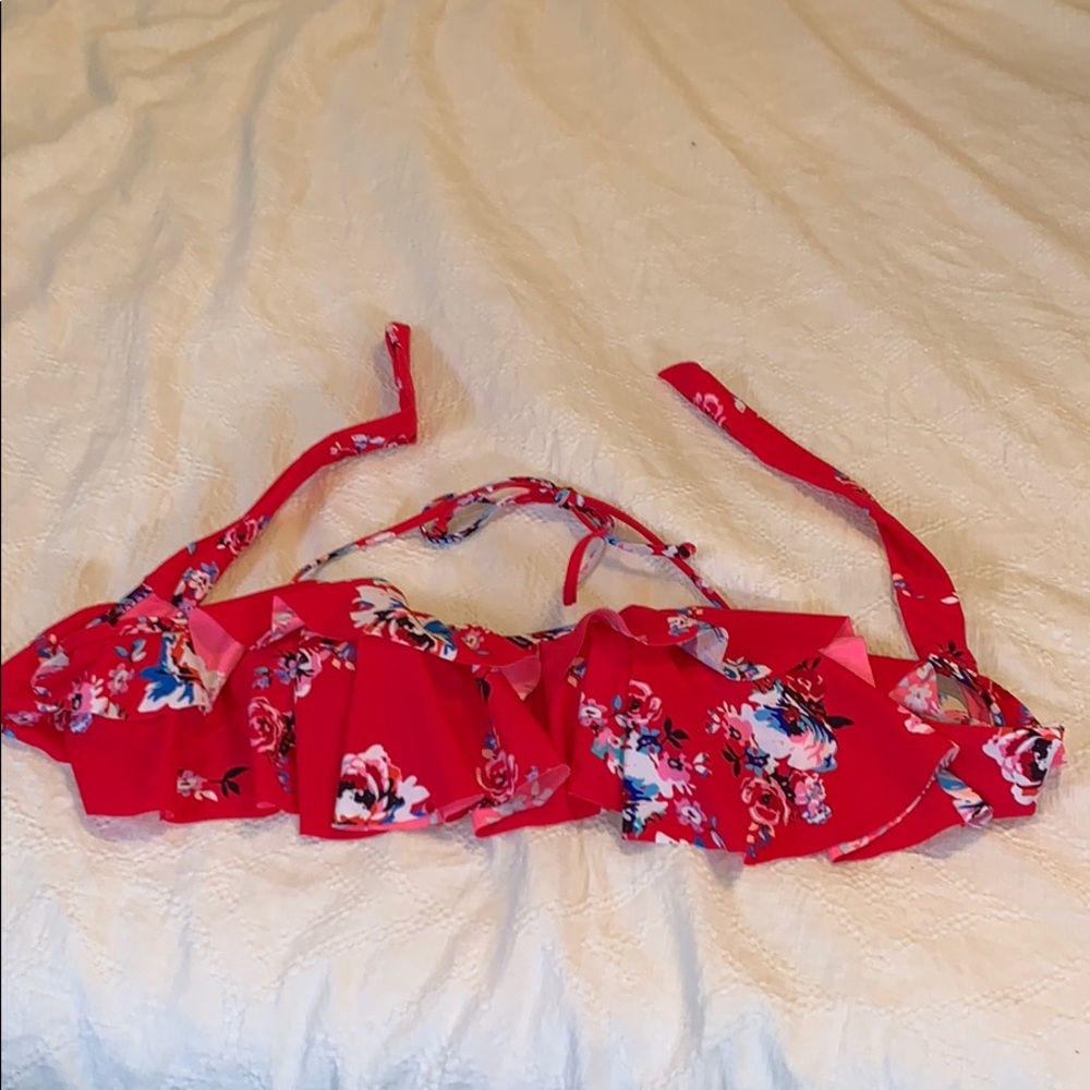 Pink Flora Bathing Suit Top